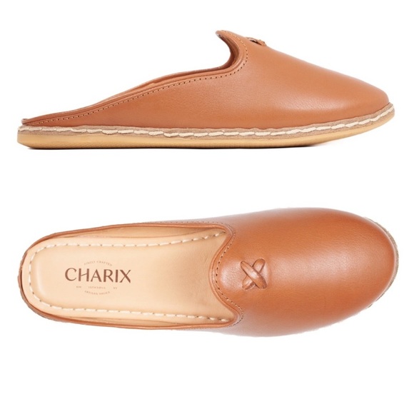 charix Shoes - CHARIX Camel Mules